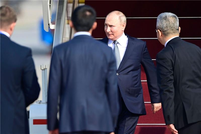 Krieg gegen die Ukraine: So ist die Lage Russlands Präsident Wladimir Putin ist zum Seidenstraßen-Gipfel in Peking gelandet.