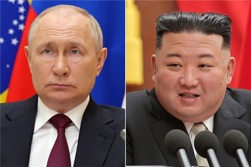 Russlands Präsident Wladimir Putin (l) und Kim Jong Un, Machthaber von Nordkorea, könnten sich bald treffen.