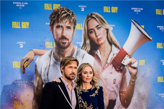 Ryan Gosling und Emily Blunt stellen «The Fall Guy» in Berlin vor.