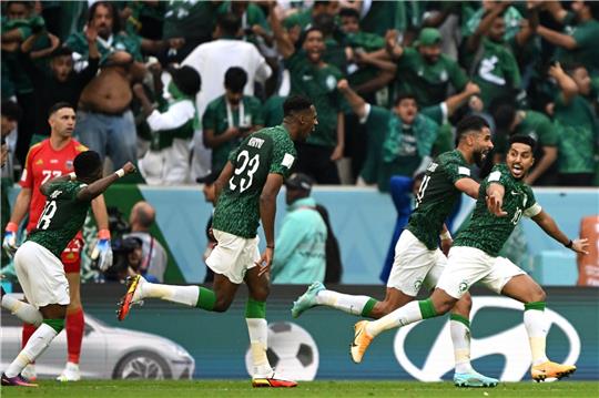 Salem Mohammed Dausari (r) war Saudi-Arabiens Matchwinner gegen Argentinien.