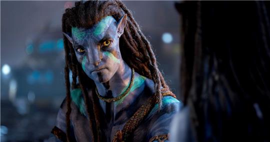 Sam Worthington als Jake Sully in einer Szene des Films «Avatar 2: The Way Of Water» .