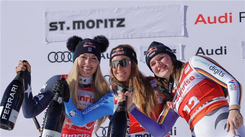 Höhenflug und Bruchlandung: Gefühlsmix für Alpin-Ass Aicher Schampus für das Top-Trio in der Abfahrt.