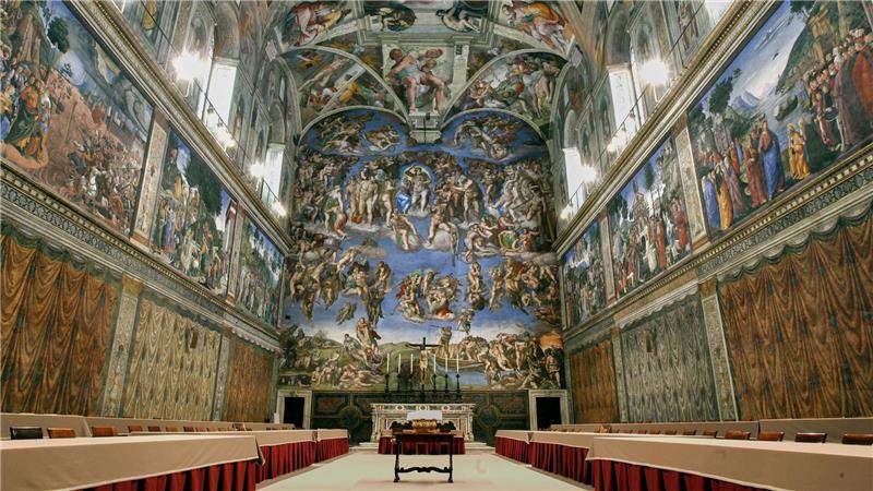 Geschlossene Gesellschaft: Wie läuft die Papstwahl ab? Schönes Wahllokal: die Sixtinische Kapelle. (Archivbild)