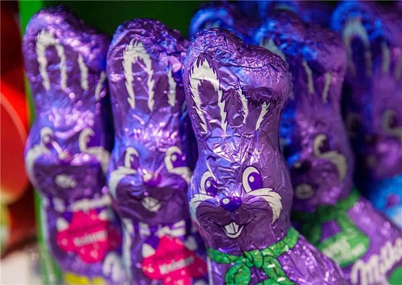 Schokoladen-Osterhasen von Milka stehen derzeit in vielen Supermarktregalen - das gefällt nicht allen.