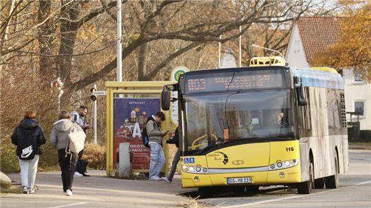 Schüler warten auf einen Bus: Die Voraussetzungen für ein kostenloses Schülerticket für die Fahrt zur Schule sind im Landkreis Goslar strenger als anderswo.