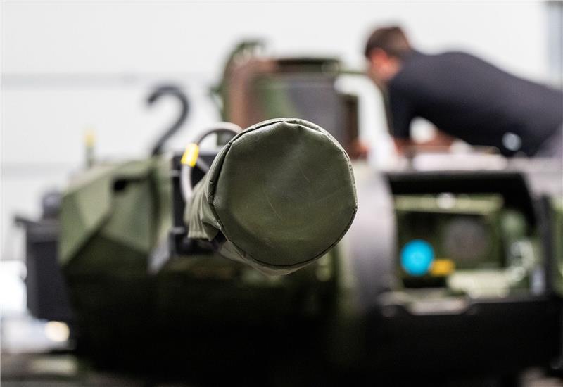 Schützenpanzer der Bundeswehr vom Typ Puma im Werk von Rheinmetall in Unterlüß.