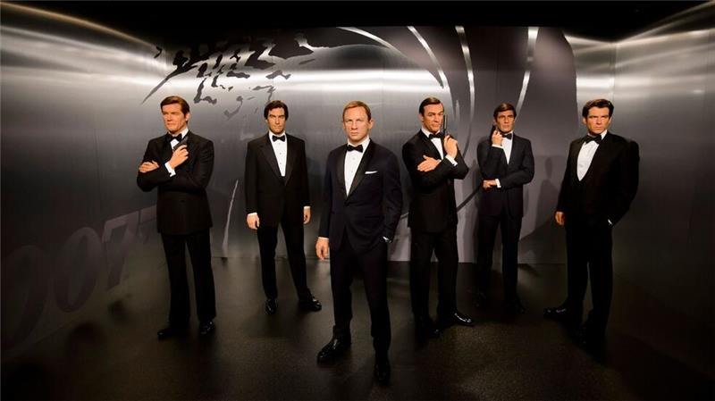 Sechs James-Bond-Darsteller (hier als Wachsfiguren bei Madame Tussauds in London) gab es bisher.