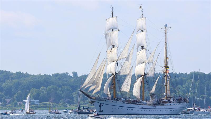 Segelschulschiff „Gorch Fock“ bei der Kieler Woche. (Archivbild)