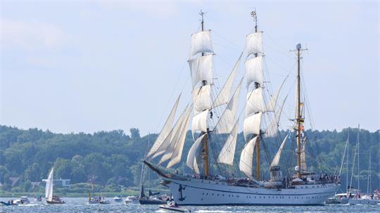Segelschulschiff „Gorch Fock“ bei der Kieler Woche. (Archivbild)