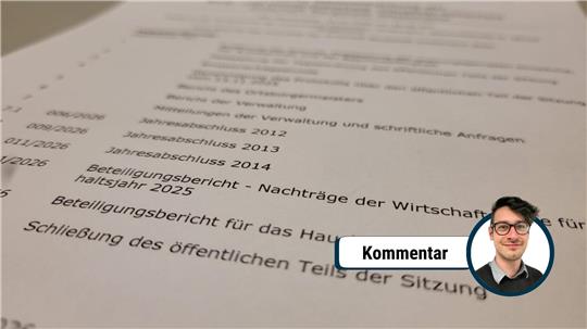 Ein Ausdruck der kurzen Tagesordnung des Ortsrates Wildemann.