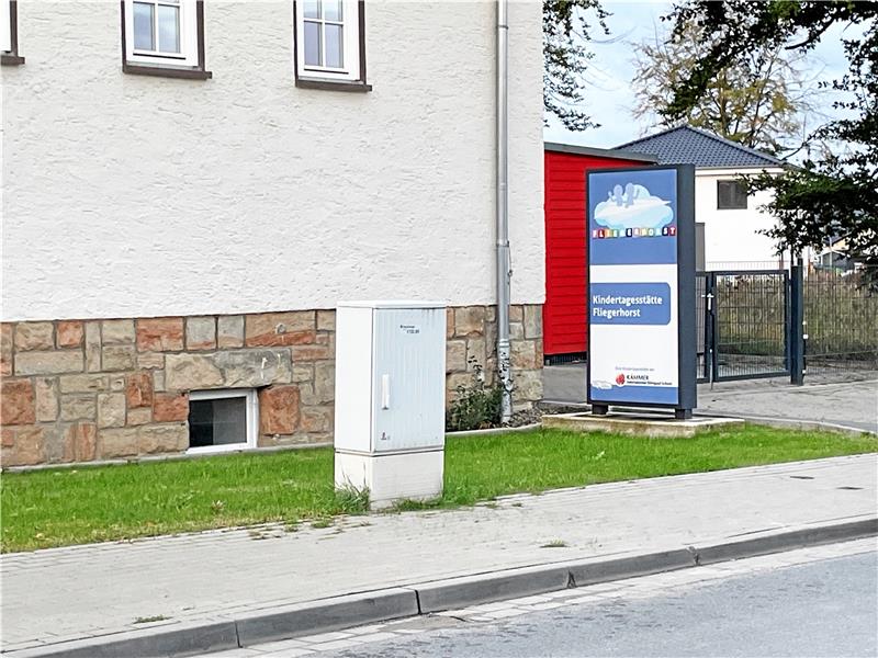 Krisengipfel mit Oskar-Kämmer-Schule anberaumt Seit September 2019 am Start: Die Kita Fliegerhorst bietet 120 Plätze in sechs Gruppen an. Foto: Heine