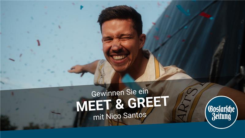 Selfies und Autogramme: Fünf Gewinner und ihre Begleitpersonen werden am 2. August Nico Santos treffen. Montage: GZ, Foto: lukeandsimon