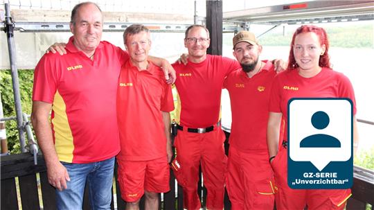 Sie eilen zu Hilfe: Walter Ohms (v.li.), Norbert Eidam, Markus Romainschick, Tobias Grotjohann und Janina Ulbrech. Foto: Wendt