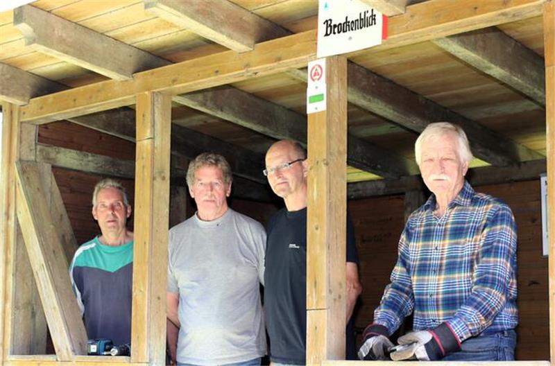 Sie sind die Gesichter der agilen Harzklub-Arbeitsgruppe (v.l.): Klaus Wippermann, Rolf Schrader, Michael Tost und Volker Mehlig.