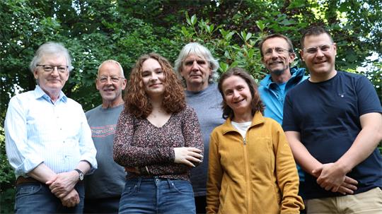 Sie wollen für die Grünen in den Bad Harzburger Stadtrat einziehen (v.l.): Stefan Scheele, Lutz Römer, Anna Sophie Baumann, Frank Döring, Nitya Pages, Hartmut Tiedt und Dennis Kronjäger.