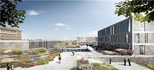 Sieger-Entwurf des Architekturbüros Nieto Sobejano für das Kaiserpfalzquartier.  Grafik: Nieto Sobejano