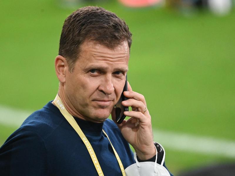 Sieht die DFB-Elf auf einem guten Weg : Nationalmannschaftsdirektor Oliver Bierhoff. Foto: Federico Gambarini/dpa