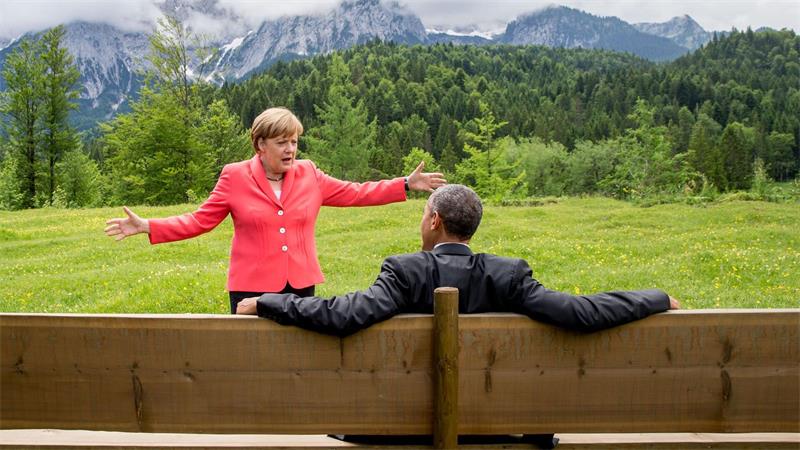 Der letzte Erfolg der Demokraten? Obama wird 65 Sind eigentlich Freunde: Ex-Bundeskanzlerin Angela Merkel (CDU) und Ex-US-Präsidenten Obama. (Archivbild)