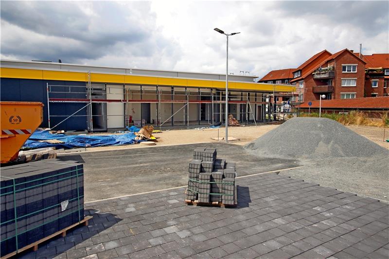 So gut wie bezugsfertig: Der Markt in Ohlhof soll Ende der Woche an den künftigen Betreiber Netto übergeben werden.