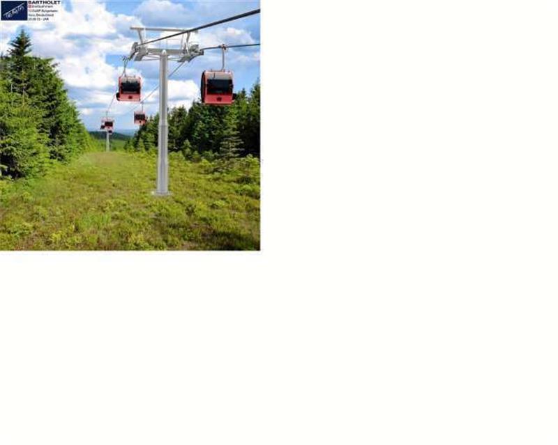 So könnte die Seilbahn in Schierke aussehen.  Grafik: Bartholet Maschinenbau