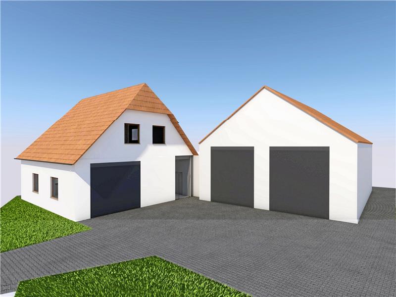 Das Feuerwehrhaus Hahausen ist auf der Zielgeraden So sah der ursprüngliche Plan mit einem Anbau seitlich des alten Gebäudes aus.