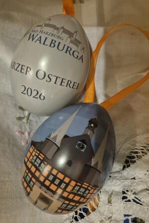 So sieht das Lions-Ei 2026 aus: Bildmotiv ist das Rathaus Wernigerode.