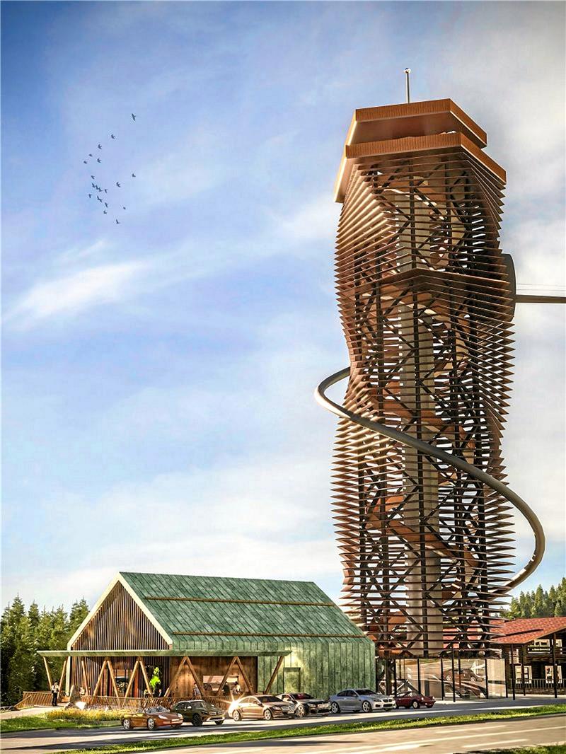 So soll der Harzturm Ostern aussehen – dann sollen Gäste dort rutschen können.