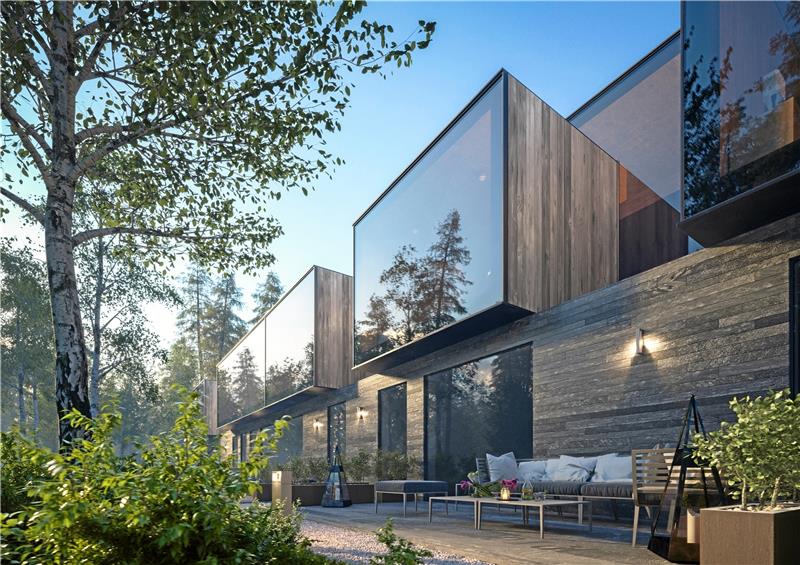 Waldresort "Revugia": Baustart mit Baumfällungen So soll er Stand jetzt einmal aussehen, der Hotelkomplex des Waldresorts „Revugia“. Zu der Anlage gehören aber auch Ferien-, Baum- und Waldhäuser.