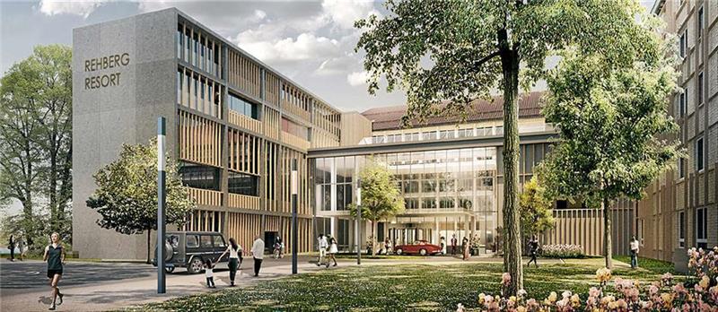 So stellen sich die Planer im Internet die Vorfahrt vor die Hotellobby des „Rehberg-Resorts“ in St. Andreasberg vor.  Foto: Screenshot GZ