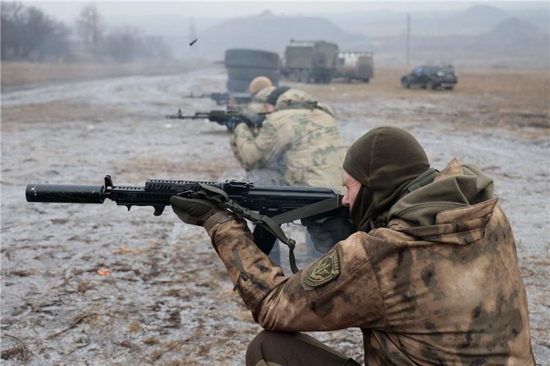 Krieg gegen die Ukraine: So ist die Lage Soldaten der russischen Armee im Gebiet Donezk.