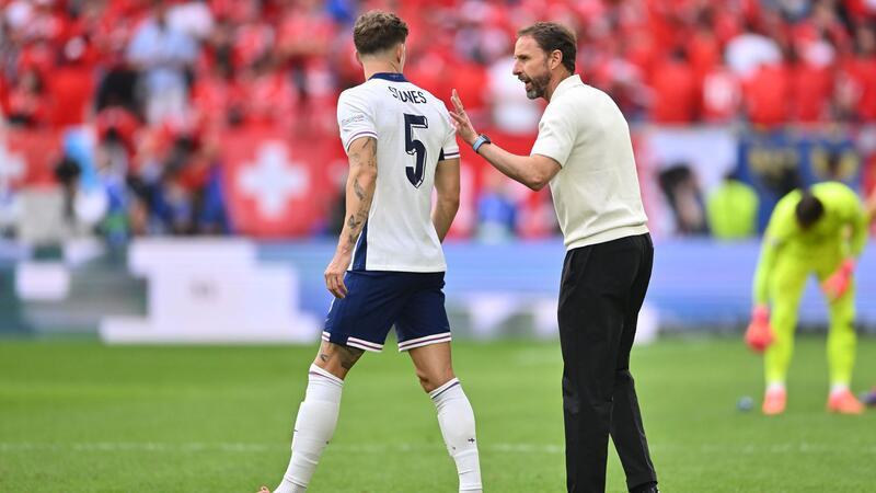 Southgate mit seinem Vertrauten, Verteidiger John Stones.