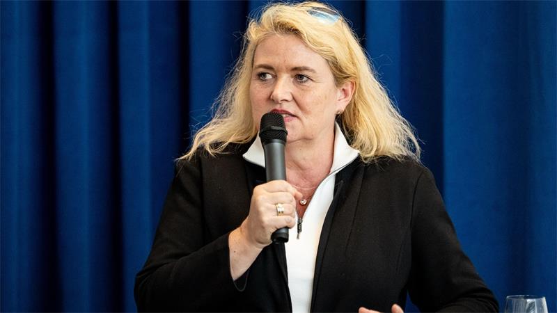 Die Spitzenkandidaten bei der Berliner Abgeordnetenhauswahl Spitzenkandidatin Kristin Brinker gilt schon länger als starke Frau der Berliner AfD. (Archivbild)