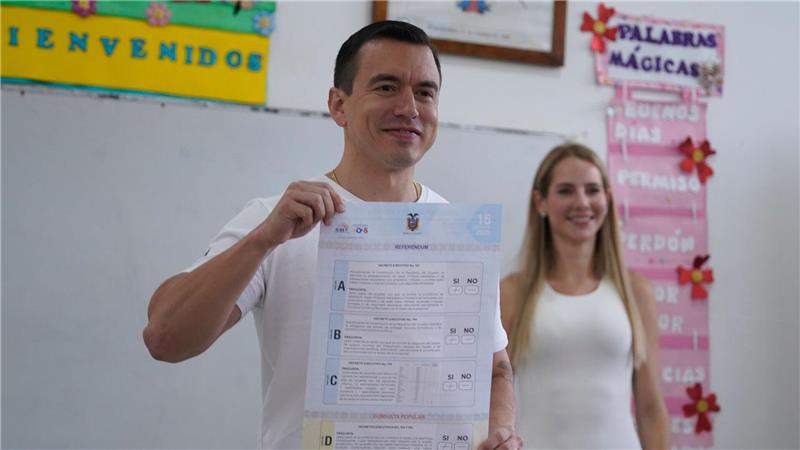 Staatschef Noboa feierte den Ermittlungserfolg.