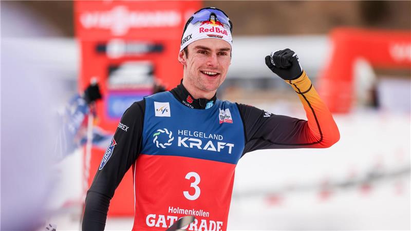 Stark im Zielsprint: Kombinierer Vinzenz Geiger