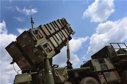 Startgerät des Flugabwehrraketensystems Patriot der Bundeswehr.