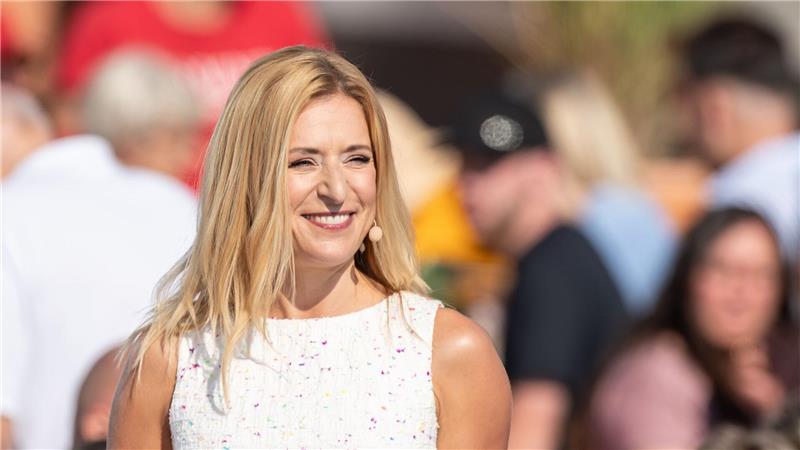 Stefanie Hertel springt in Rust für den verhinderten Stefan Mross ein. 