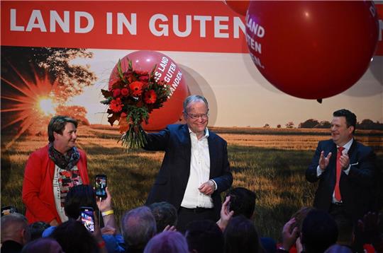 Stephan Weil, Ministerpräsident von Niedersachsen, auf der SPD-Wahlparty.