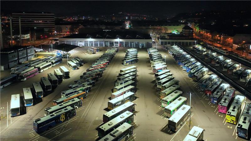 Stillstand auf dem Betriebshof - Warnstreik im Nahverkehr