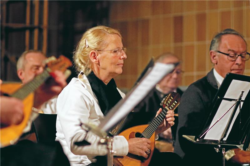 Harzer Welterbe-Abschied mit Goslarer Ehrennadel für Gerhard Lenz Stimmungsvoll: Der Mandolinen-Club Lautenthal sorgt für die Musik.