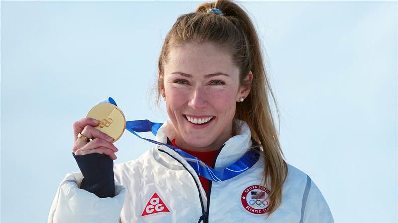 Strahlende Siegerin: Mikaela Shiffrin holte ihr drittes Olympia-Gold.