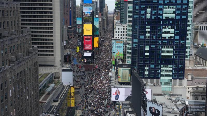 Straßen in New York waren voller Demonstranten.