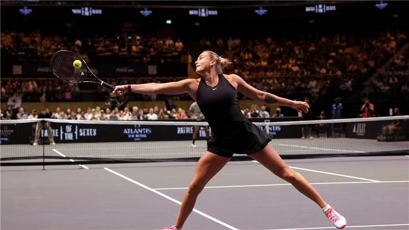 Streckte sich im Duell mit Kyrgios vergeblich: Aryna Sabalenka