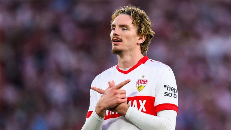 Stürmer Nick Woltemade vom VfB Stuttgart wird vom FC Bayern umworben.