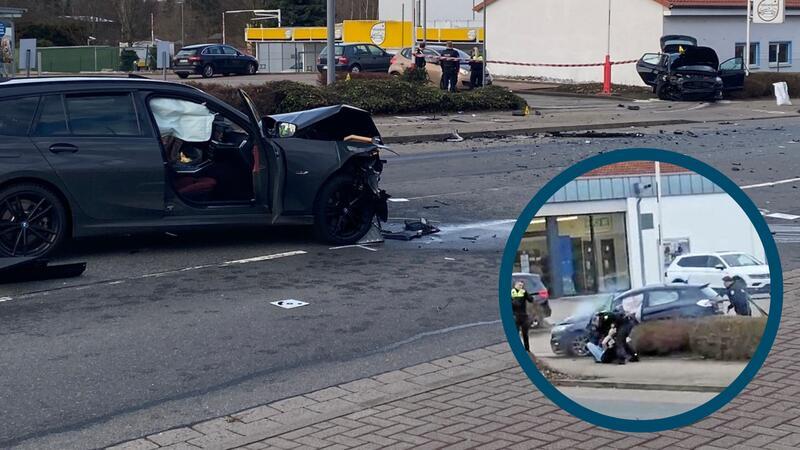 Prozess um Mord an Schülerin in St. Leon-Rot – Sitzung vertagt Stundenlang wurde die Ortsdurchfahrt von Seesen im Januar nach dem Unfall gesperrt. Fotos: Kasemir, Privat