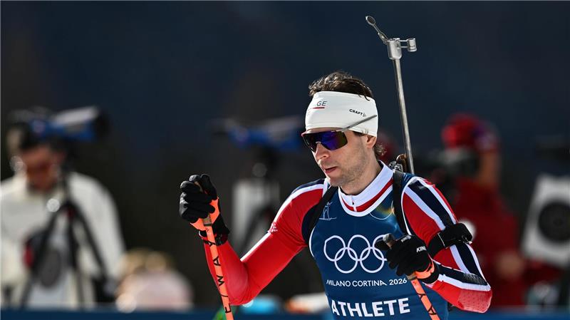 Sturla Holm Laegreid beim Training in Antholz.