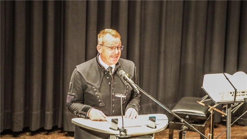 Sven Krüger bringt Grußworte aus der Partnerstadt Freiberg mit.