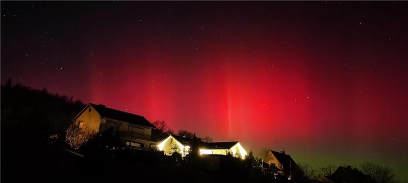 Tanja Oelkers freut sich darüber die Polarlichter nicht nur im Urlaub zu sehen, ...
