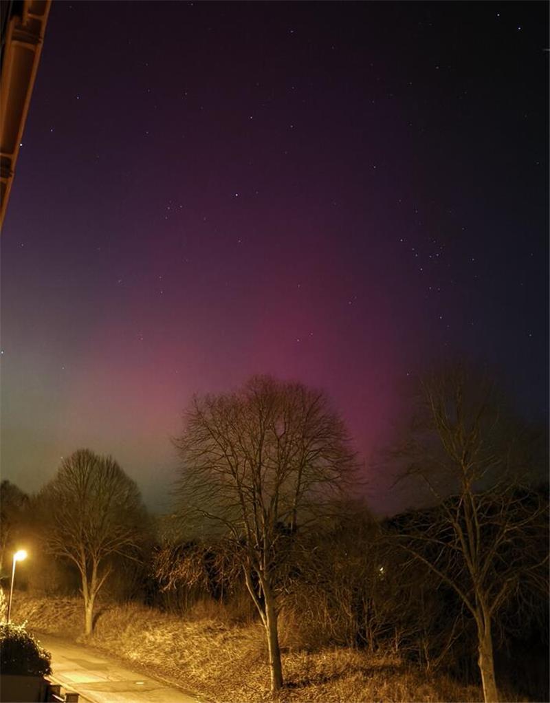 Tanja Oelkers freut sich darüber die Polarlichter nicht nur im Urlaub zu sehen, ...
