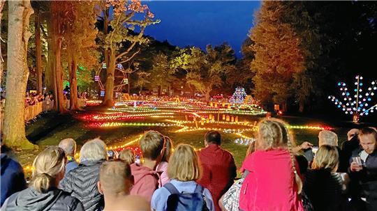 Tausende Besucher werden sich am Abend des 24. August wieder an der Illumination im Stadtpark erfreuen. Aber auch im Rosengarten soll es diesmal zahlreiche bunter Lichter geben.