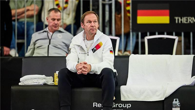 Tennis-Teamchef Rainer Schüttler bei den Playoffs in Ismaning. 